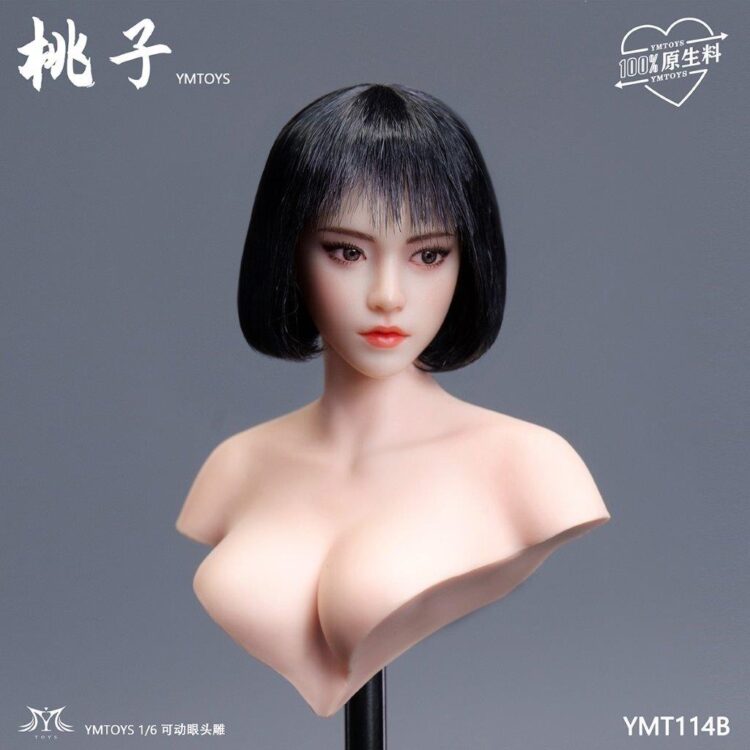 Head nữ figure 1/6 Taozi mắt di chuyển được, chính hãng Ymtoys - Image 8