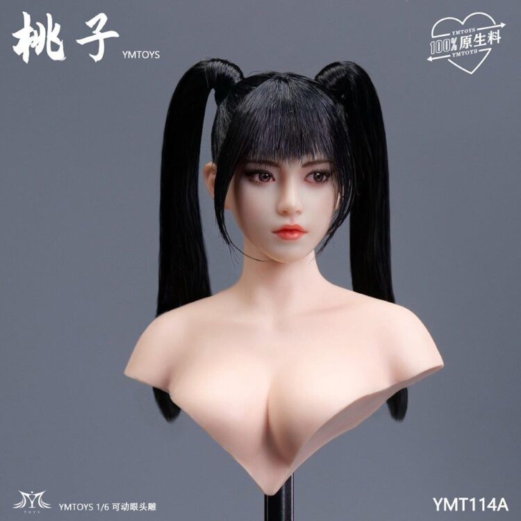 Head nữ figure 1/6 Taozi mắt di chuyển được, chính hãng Ymtoys - Image 3