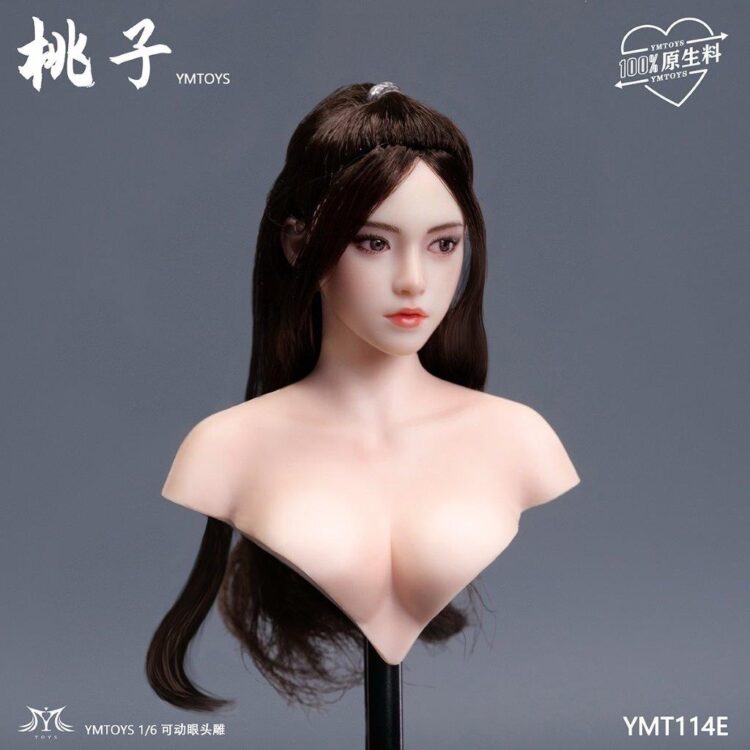 Head nữ figure 1/6 Taozi mắt di chuyển được, chính hãng Ymtoys - Image 19