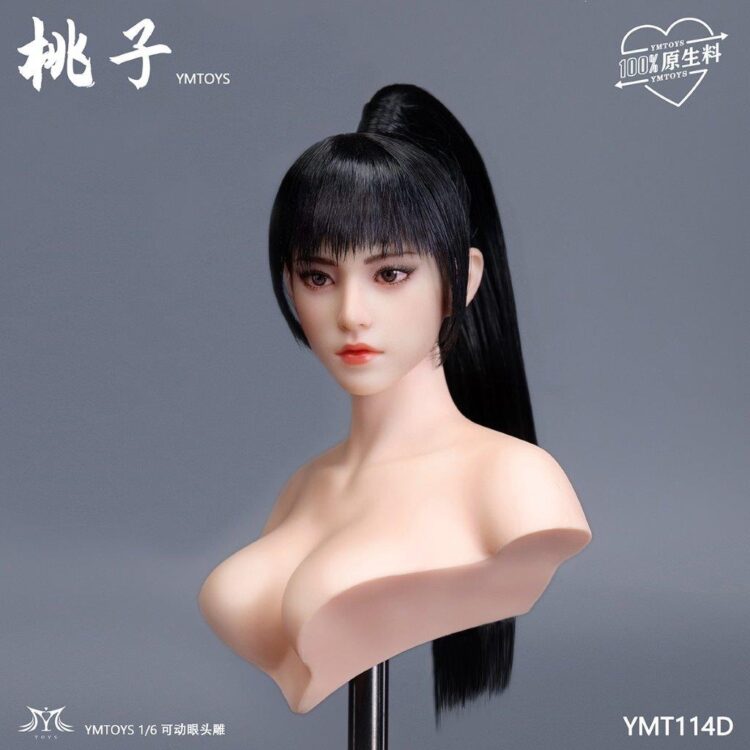 Head nữ figure 1/6 Taozi mắt di chuyển được, chính hãng Ymtoys - Image 16