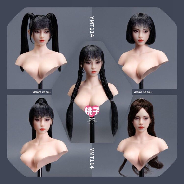 Head nữ figure 1/6 Taozi mắt di chuyển được, chính hãng Ymtoys - Image 23