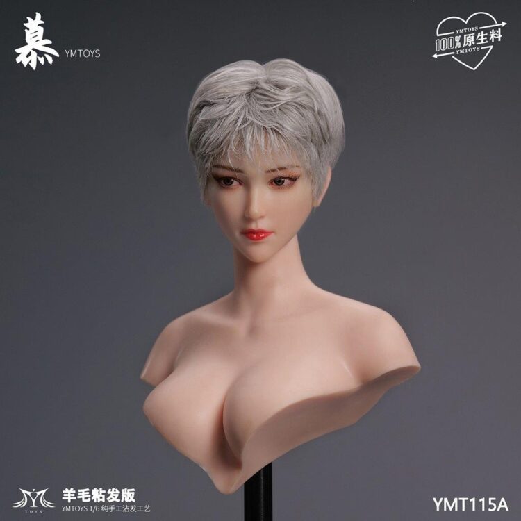 Head nữ 1/6 YM Toys Wool Viscose Hair Version of Mu - Image 4