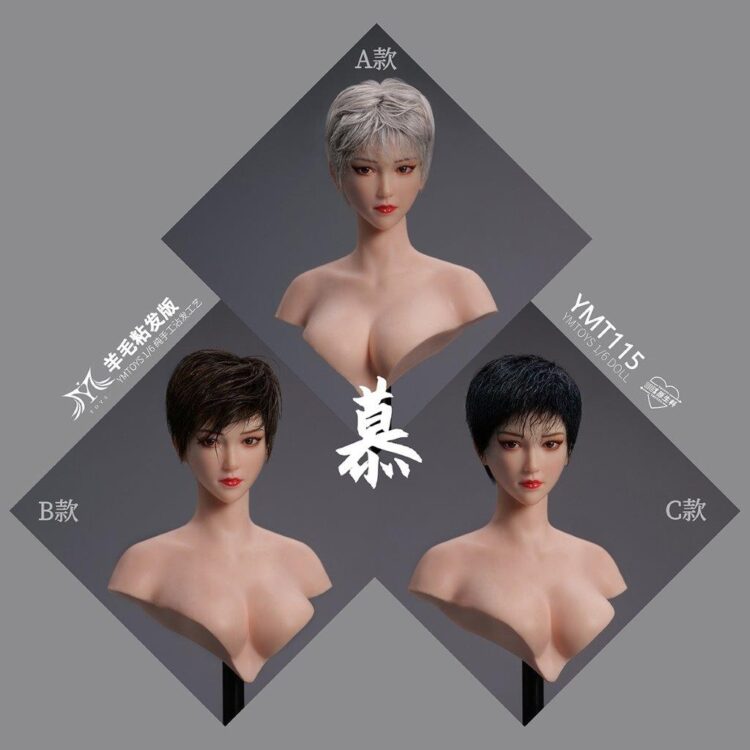 Head nữ 1/6 YM Toys Wool Viscose Hair Version of Mu