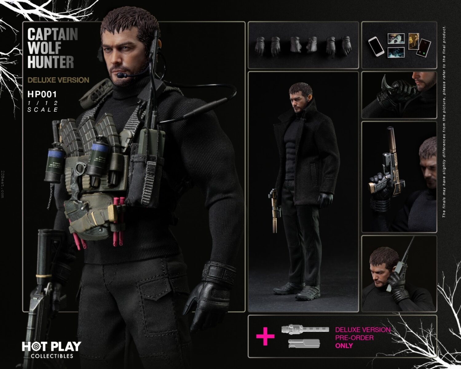 Mô hình figure 1/12 Hot Play HP001D Captain Wolf Hunter phiên bản cao cấp - Image 6