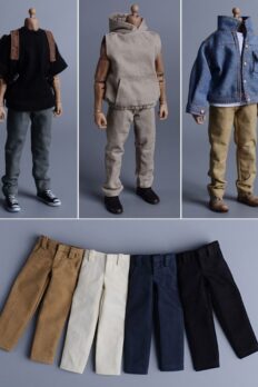 Quần dài ống đứng tỷ lệ 1/12 phong cách tối giản cho mô hình figure 6 inch size lớn