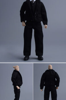 Bộ vest tỷ lệ 1/12 cho mô hình figure 6 inch, gồm áo vest, áo sơ mi, quần tây và cà vạt