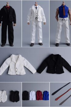 Bộ vest casual 4 món tỷ lệ 1/12 cho mô hình lính/nhân vật 6 inch khớp động