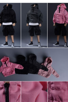 Áo khoác gió & hoodie có mũ tỉ lệ 1/12 cho mô hình figure 6 inch / quần áo BJD