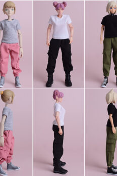 Áo thun tay ngắn & quần công năng dài cho mechagirl tỉ lệ 1/12