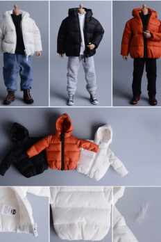 Áo khoác phao lông vũ vịt thật tỷ lệ 1/12 – Trang phục figure 6 inch phong cách streetwear