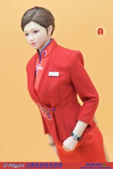 Trang phục 1/6 Cuke Toys MA046A D Flight Attendant Red Cheongsam