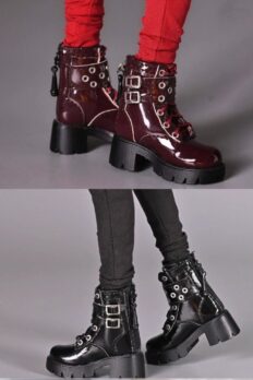 Bốt lửng rỗng tỉ lệ 1/6 cho figure nữ, bốt da bóng