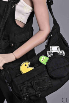 Túi đeo chéo / đeo vai phong cách chiến thuật tỉ lệ 1/6, kèm phù hiệu tinh thần và miếng dán