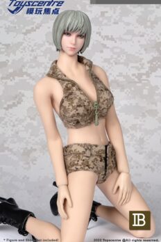 Trang phục figure nữ Toys Centre tỷ lệ 1/6, bộ quần short phối màu quân sự