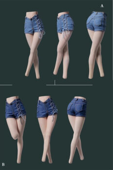 Quần short denim thời trang VS Toys 100 tỷ lệ 1/6 dành cho figure nữ