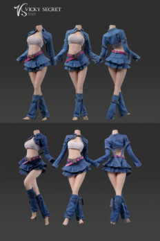 Bộ quần áo denim thời trang hãng VS Toys tỷ lệ 1/6