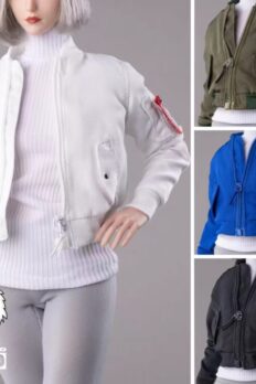 Áo Khoác Phi Công 1/6 – Áo Ngoài Có Lót Bông Phong Cách Đôi Cho Figure nữ
