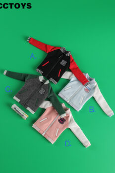 Áo Thể Thao Phong Cách Áo Khoác Bóng Chày cho figure nữ tỷ lệ 1/6