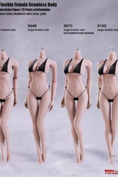 Cơ thể figure Silicone 1/6 TBLeague Body S01A / S04B / S07C / S10D da trắng Pale, liền mạch, khung thép