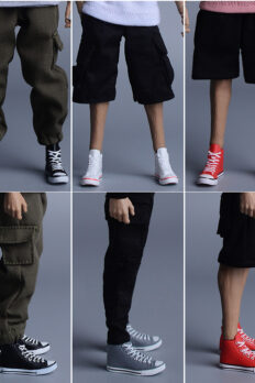 Giày sneaker vải canvas phong cách CDG × ALLSTAR cho figure búp bê tỷ lệ 1/12