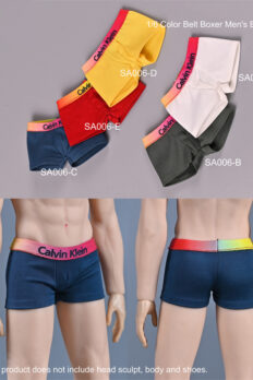 Quần lót cạp màu cho mô hình figure nam 1/6