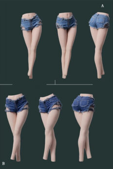 Quần short denim hãng VS Toys 102 tỷ lệ 1/6 dành cho figure, búp bê nữ