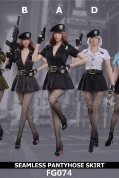 Trang Phục Váy Phong Cách Cảnh Sát Kèm Tất Liền Mạch Cho Figure Nữ 1/6