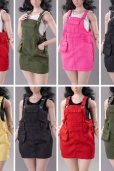 Váy Yếm Túi Hộp Phong Cách Công Sở tỷ lệ 1/6 – Phù Hợp Với Body cơ bắp Xiao Chun, AT202 / AT203 / AT206