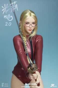 Head nữ 1/6 JK Toys K016 Milly 2.0 mắt có thể chỉnh hướng + kèm kính