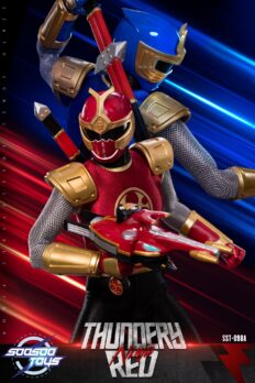 Set 2 figure 1/6  SooSoo Toys SST098AB Thundery Red & Blue Ninja Figure Set