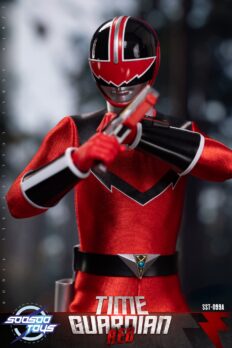 Set 2 figure siêu nhân 1/6 SooSoo Toys SST099AB Red Time Guardian & Qubit Guardian