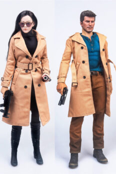 Áo trench coat phong cách tối giản 1/6 – Phù hợp cho mô hình nhân vật nam & nữ 12 inch