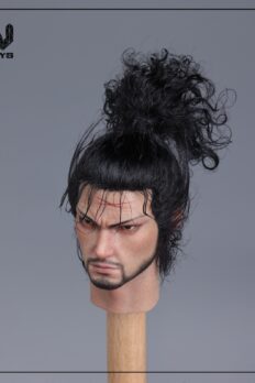 Head nam 1/6 WTOYS Miyamoto Musashi Head Sculpture - Type A (mắt có thể chuyển hướng và tóc cấy)