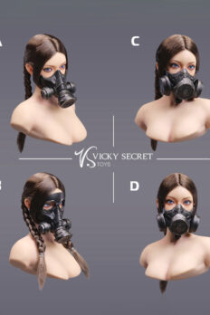 Phụ Kiện Nhân Mặt Nạ Phòng Độc tỉ lệ 1/6 vừa figure, búp bê nữ