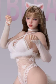Mô hình figure nàng mèo 1/6 TBLeague SR-CD01H  silicone cao cấp và diện trang phục trắng