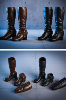 Giày Bốt 1/6 Dùng Hai Kiểu – Bốt Chiến Thuật / Bốt Da Thời Trang