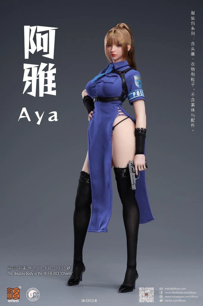 Set phụ kiện 1/6 i8TOYS I8-C012B Aya màu xanh - Image 3