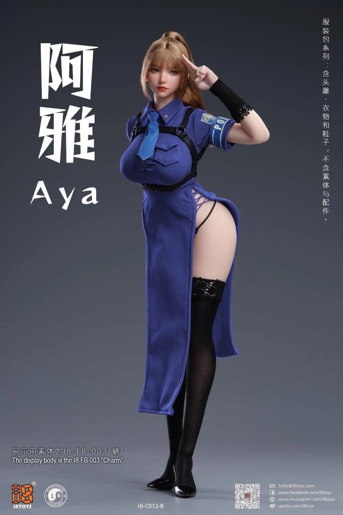 Set phụ kiện 1/6 i8TOYS I8-C012B Aya màu xanh - Image 4