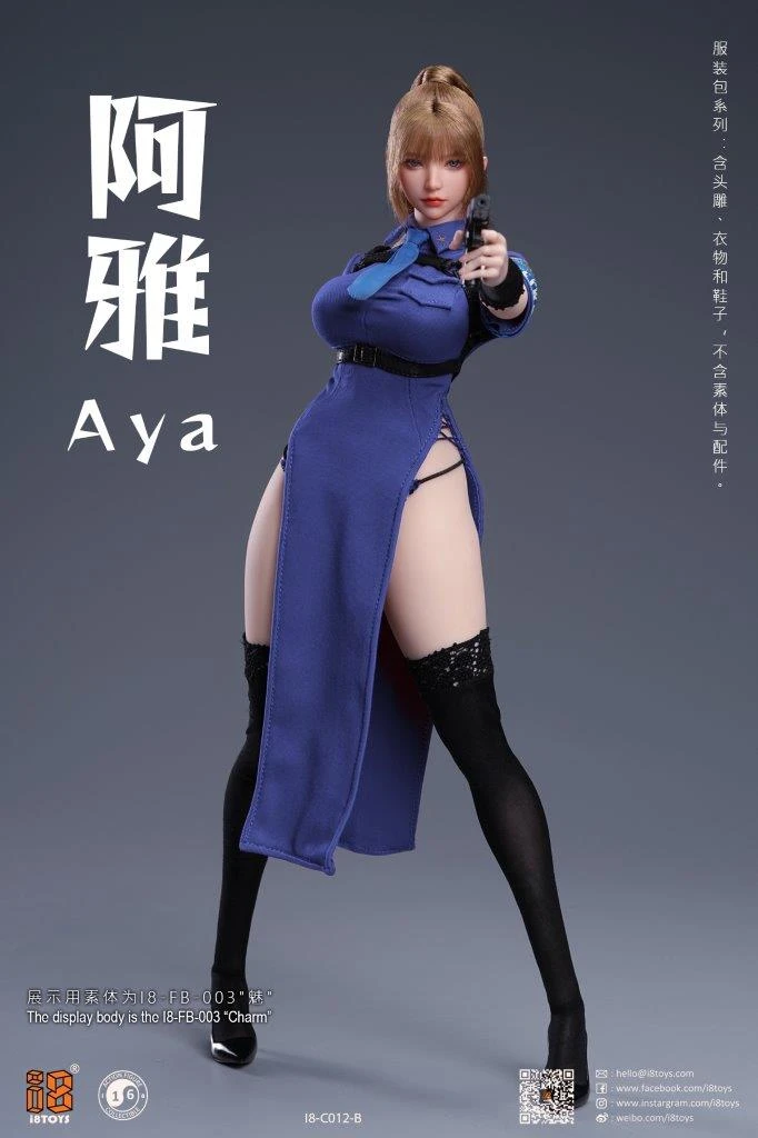 Set phụ kiện 1/6 i8TOYS I8-C012B Aya màu xanh - Image 7