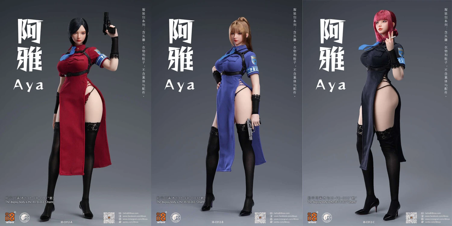 Set phụ kiện 1/6 i8TOYS I8-C012B Aya màu xanh - Image 8