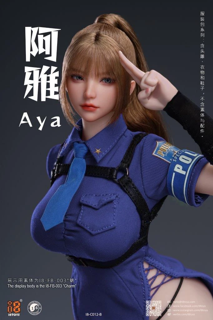 Set phụ kiện 1/6 i8TOYS I8-C012B Aya màu xanh