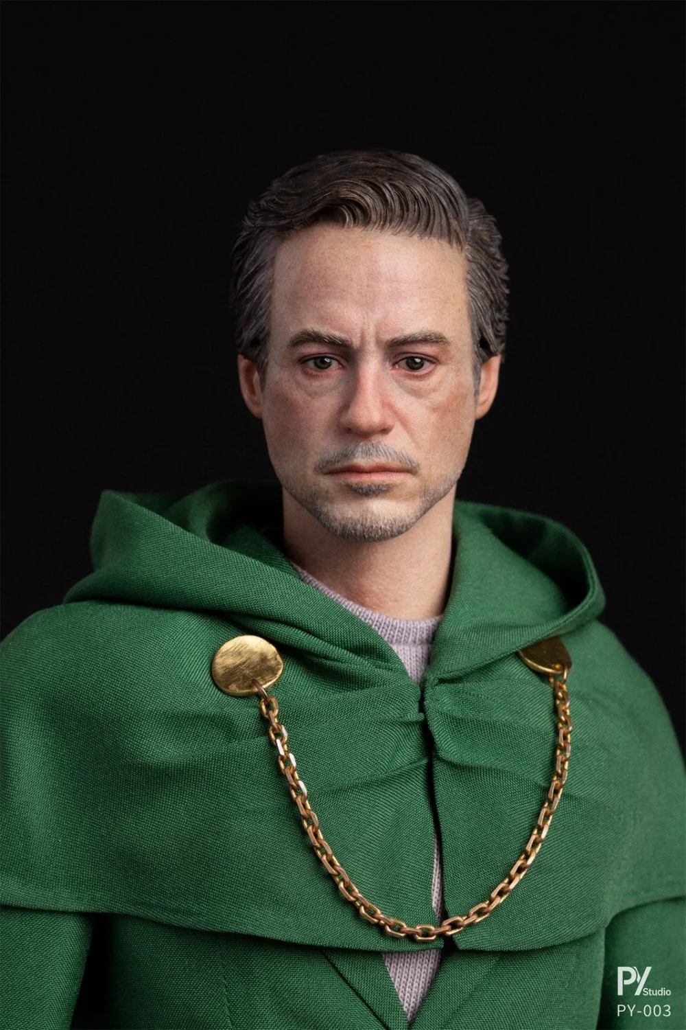 Mô hình figure 1/6 PY Studio PY-003 Người lạ mặt đeo mặt nạ mặc áo choàng xanh lục - Image 3