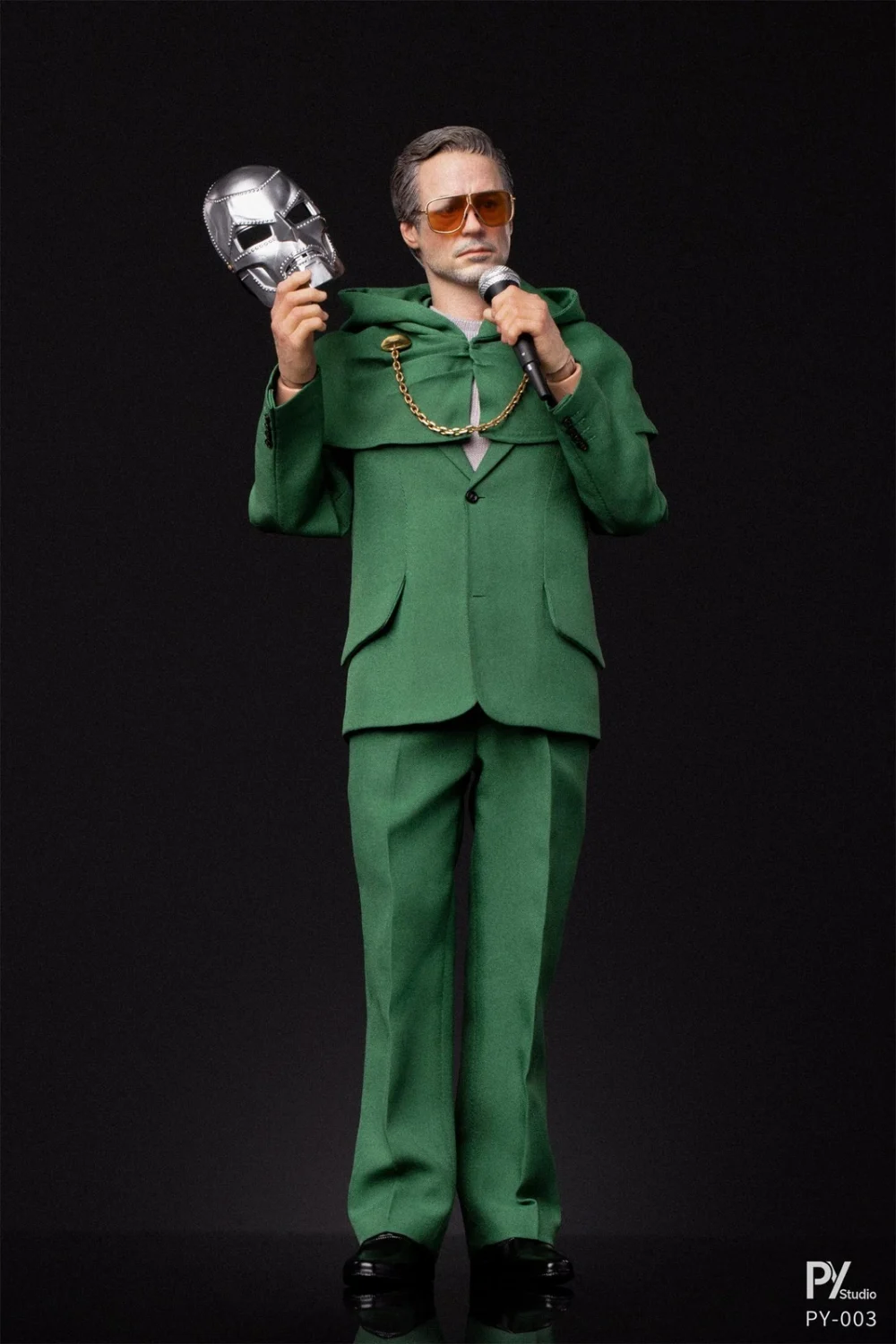 Mô hình figure 1/6 PY Studio PY-003 Người lạ mặt đeo mặt nạ mặc áo choàng xanh lục - Image 4