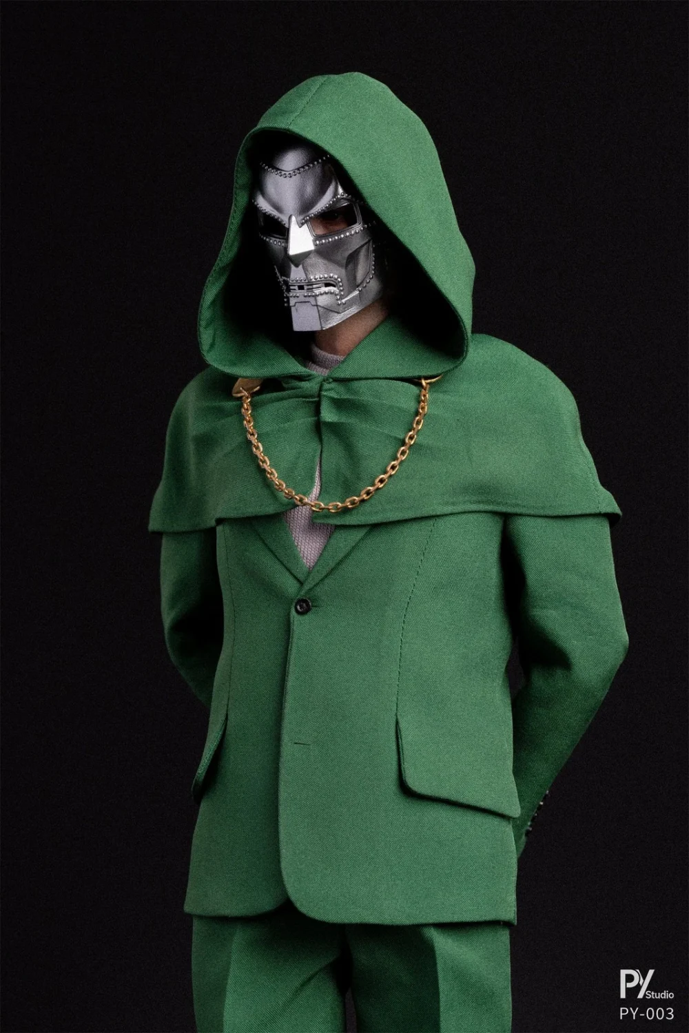 Mô hình figure 1/6 PY Studio PY-003 Người lạ mặt đeo mặt nạ mặc áo choàng xanh lục - Image 12