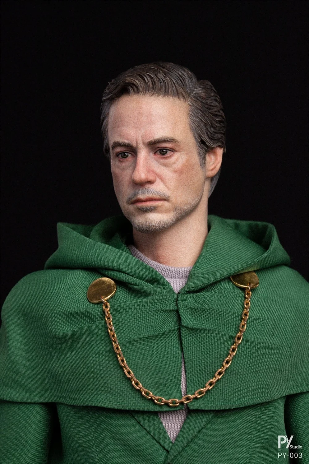 Mô hình figure 1/6 PY Studio PY-003 Người lạ mặt đeo mặt nạ mặc áo choàng xanh lục - Image 11