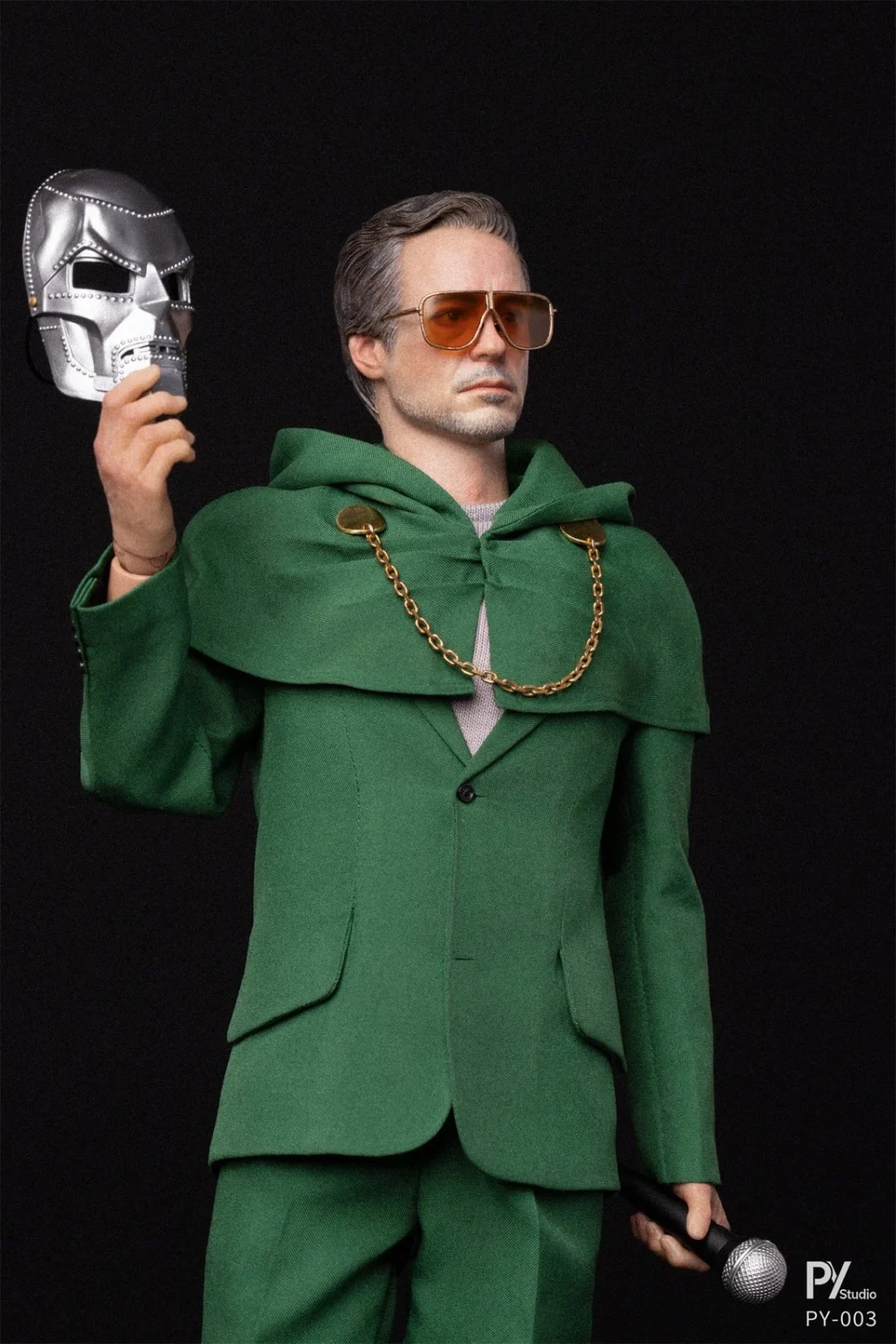 Mô hình figure 1/6 PY Studio PY-003 Người lạ mặt đeo mặt nạ mặc áo choàng xanh lục - Image 10
