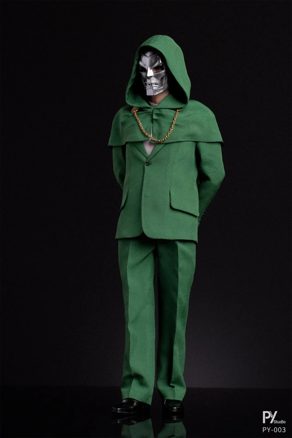 Mô hình figure 1/6 PY Studio PY-003 Người lạ mặt đeo mặt nạ mặc áo choàng xanh lục - Image 7